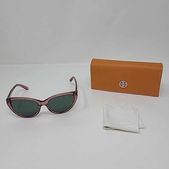 Tory Burch Cat Eye Sunglasses Frames Translucent Purple TY7045 57 17 135 W/ Case - Picture 1 of 14
